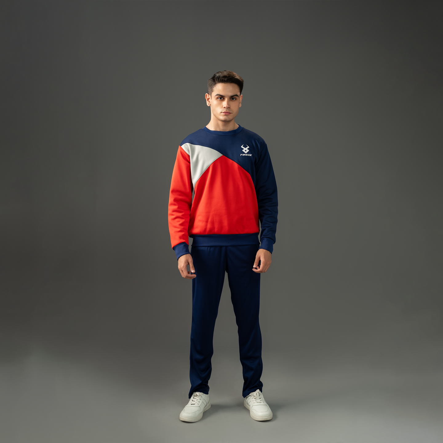 Fireox Sweatshirt, Navy Blue Red, 2025