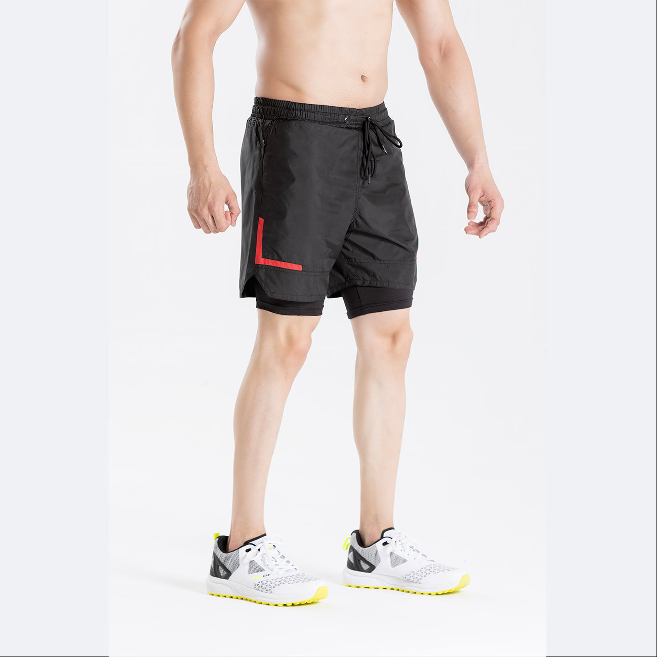 FIREOX Actifit Shorts, Black Red, 2023