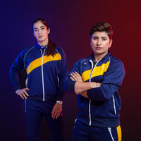 Fireox Women Tracksuit Navy Blue Yellow, 2023