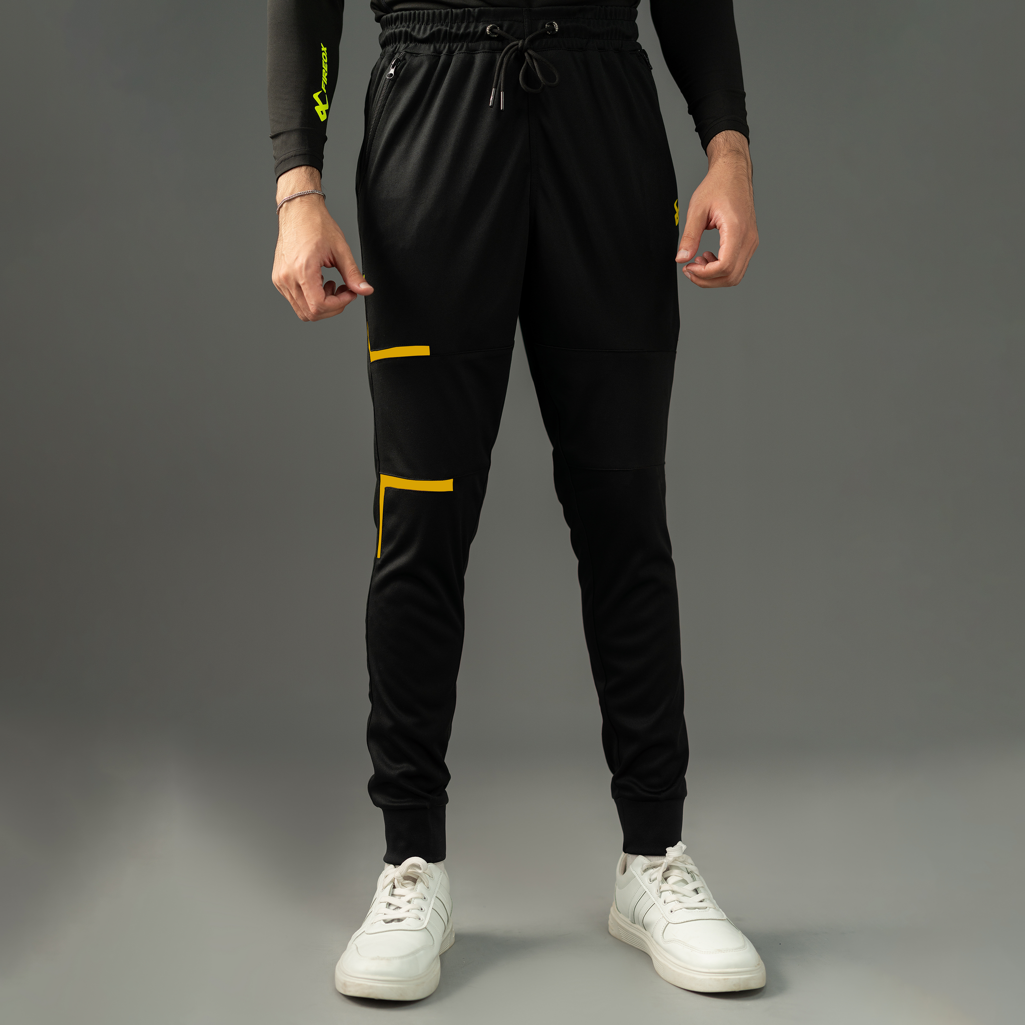 FIREOX Activewear Trouser, Black Yellow, D5