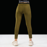 Fireox Women Pro Joggers Star Line, Olive Green