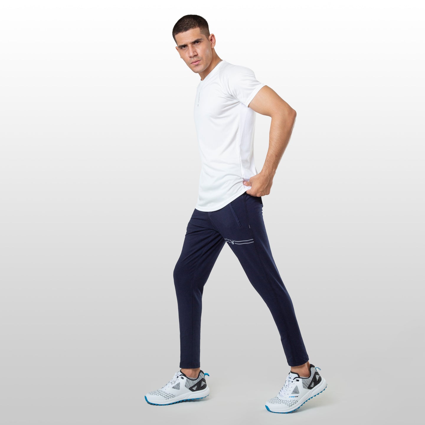 COTTON Activewear Joggers, Navy Blue, 2022