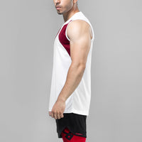 FIREOX Actifit Training Tank Top, White Maroon