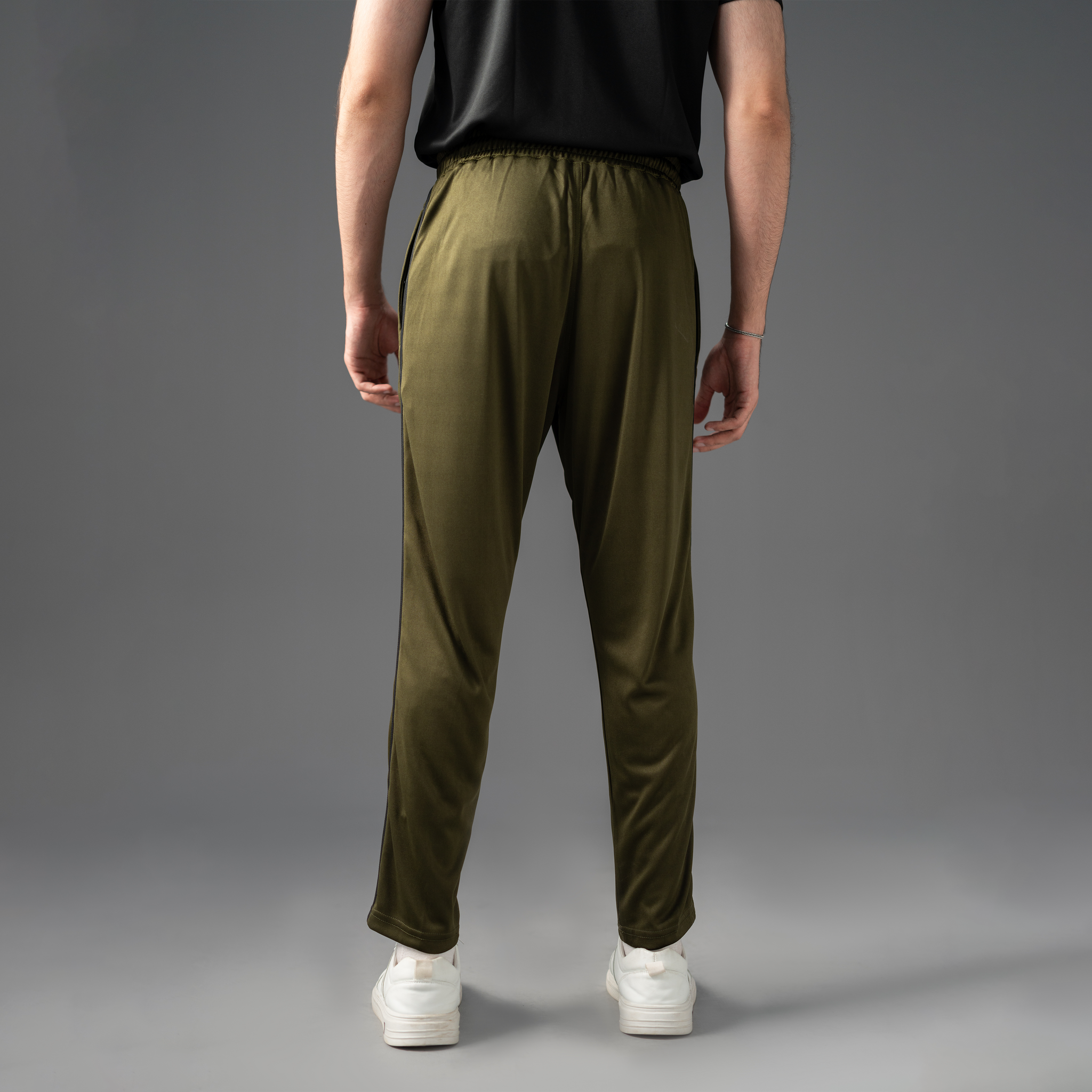 FIREOX Activewear FlowFit Side Stripe Trouser, Olive Green