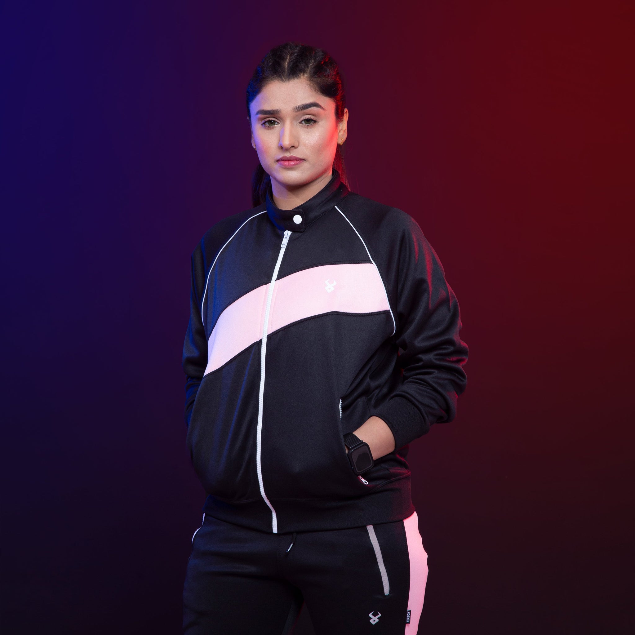 Fireox Women Tracksuit Black Pink, 2023