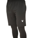 Fireox Mens Compression Shorts & Leggings, Black