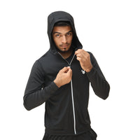 Fireox Mens Activewear Hoodie, Black