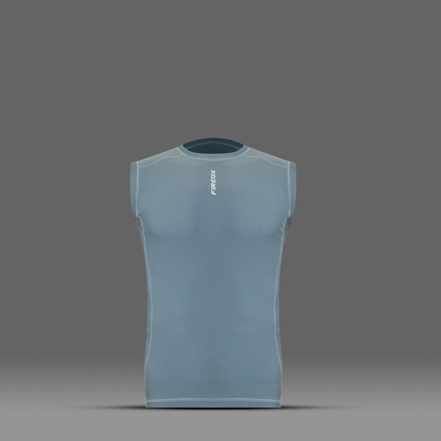 FIREOX Men’s Sleeveless Base Layer Shirt, Sky Blue