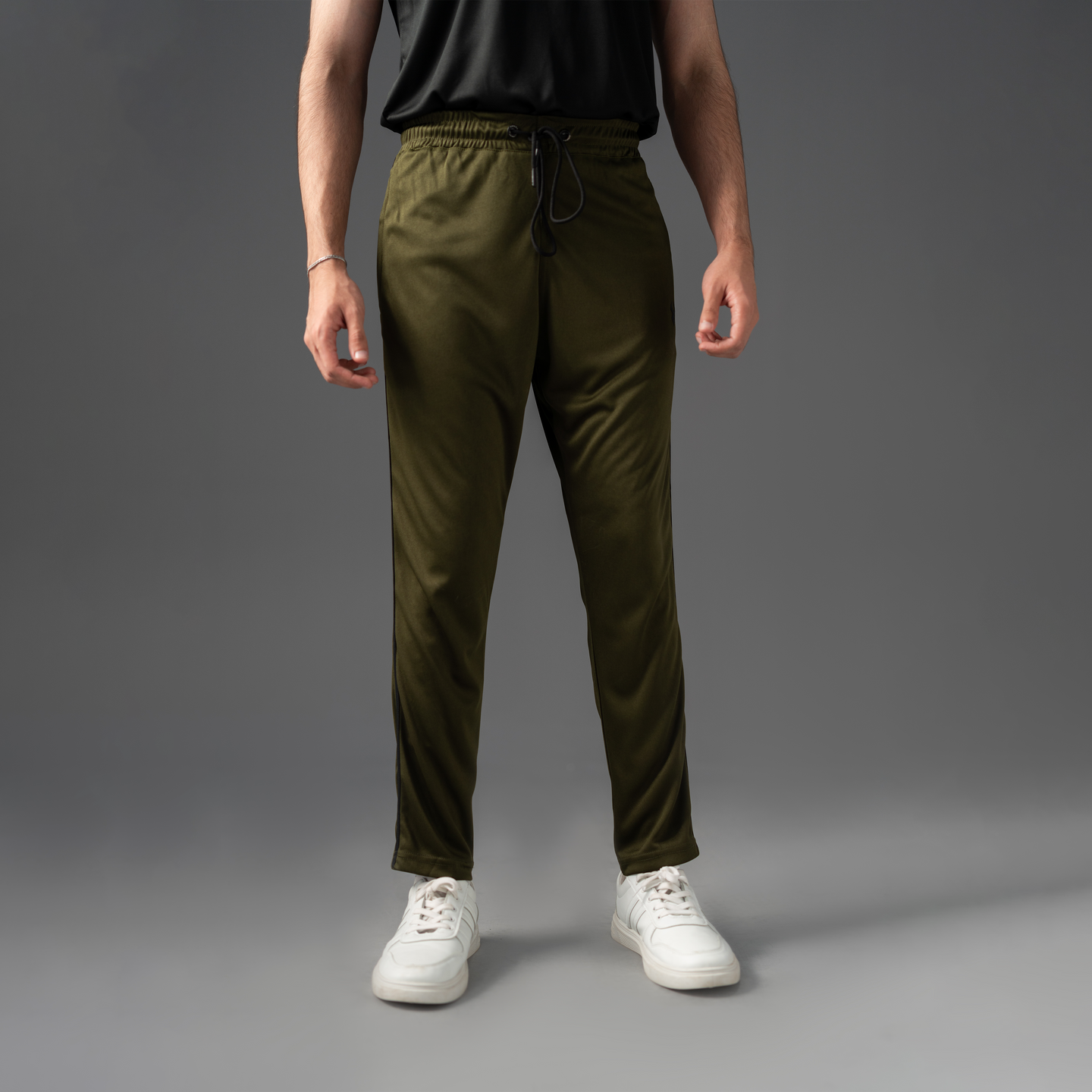 FIREOX Activewear FlowFit Side Stripe Trouser, Olive Green