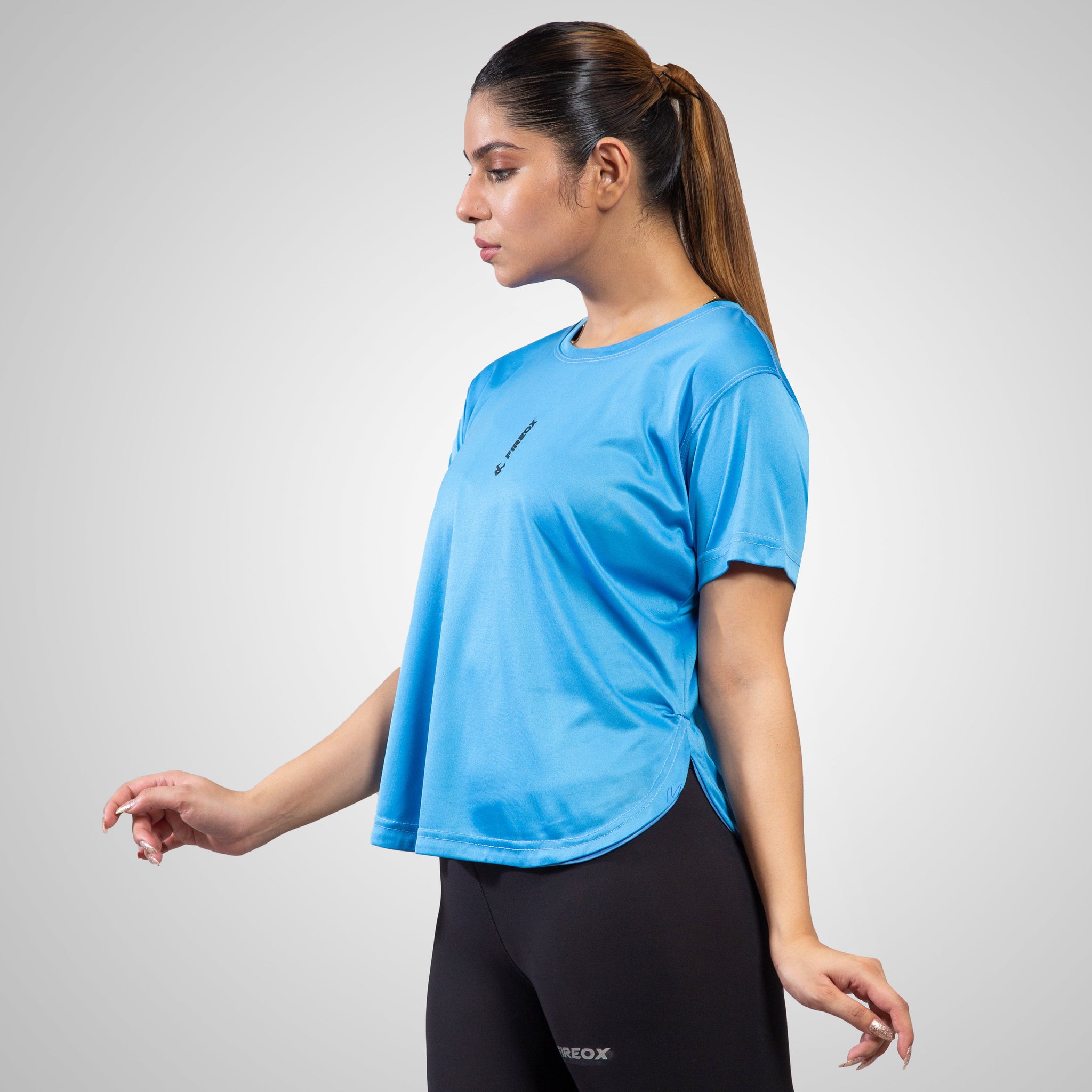 FIREOX Actifit Women T-Shirt, Sky Blue, 2022