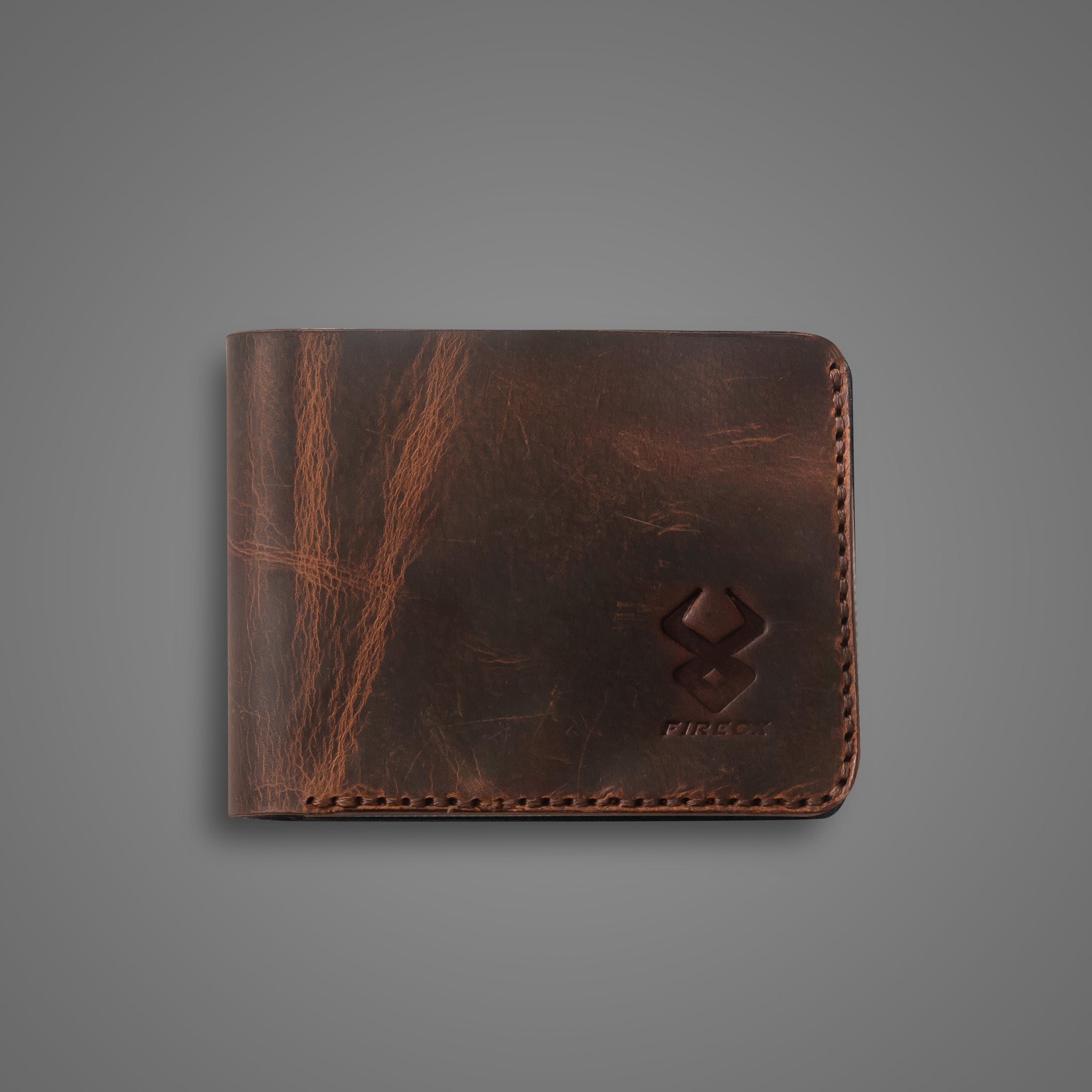 Fireox Bifold Leather Wallet, Brown