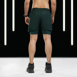 FIREOX Actifit Shorts, Green White Panel, 2024