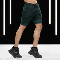 FIREOX Actifit Shorts, Green White Panel, 2024