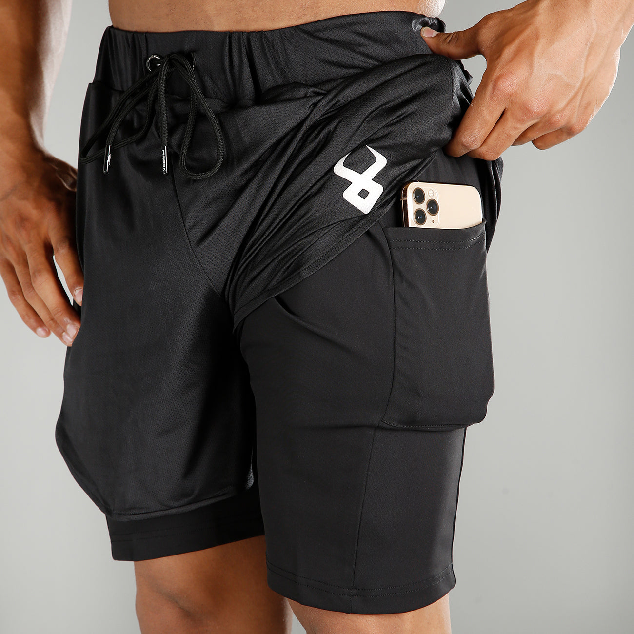 FIREOX Actifit Shorts , Plain Black