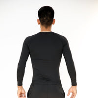 Fireox Mens Compression Full Shirt, Black