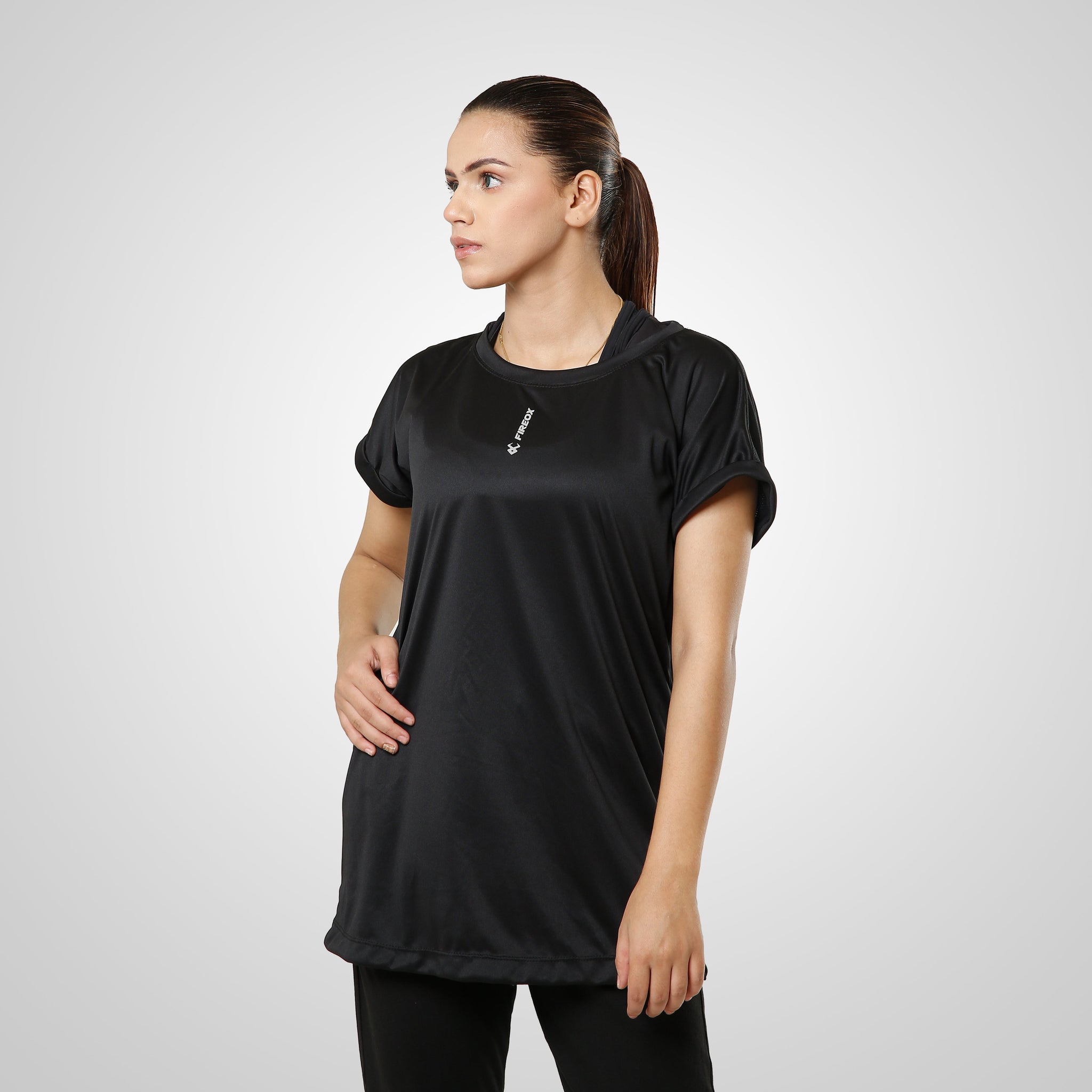 Fireox Hybrid Women T-Shirt, Black, 2023