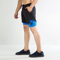 FIREOX Actifit Shorts , Black Blue