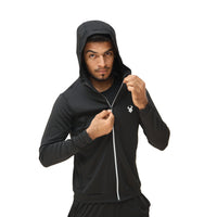 Fireox Mens Activewear Hoodie, Black