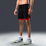 FIREOX ACTIFIT SHORTS, BLACK RED, D2, 2024