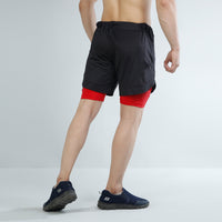 FIREOX Actifit Shorts , Black Red