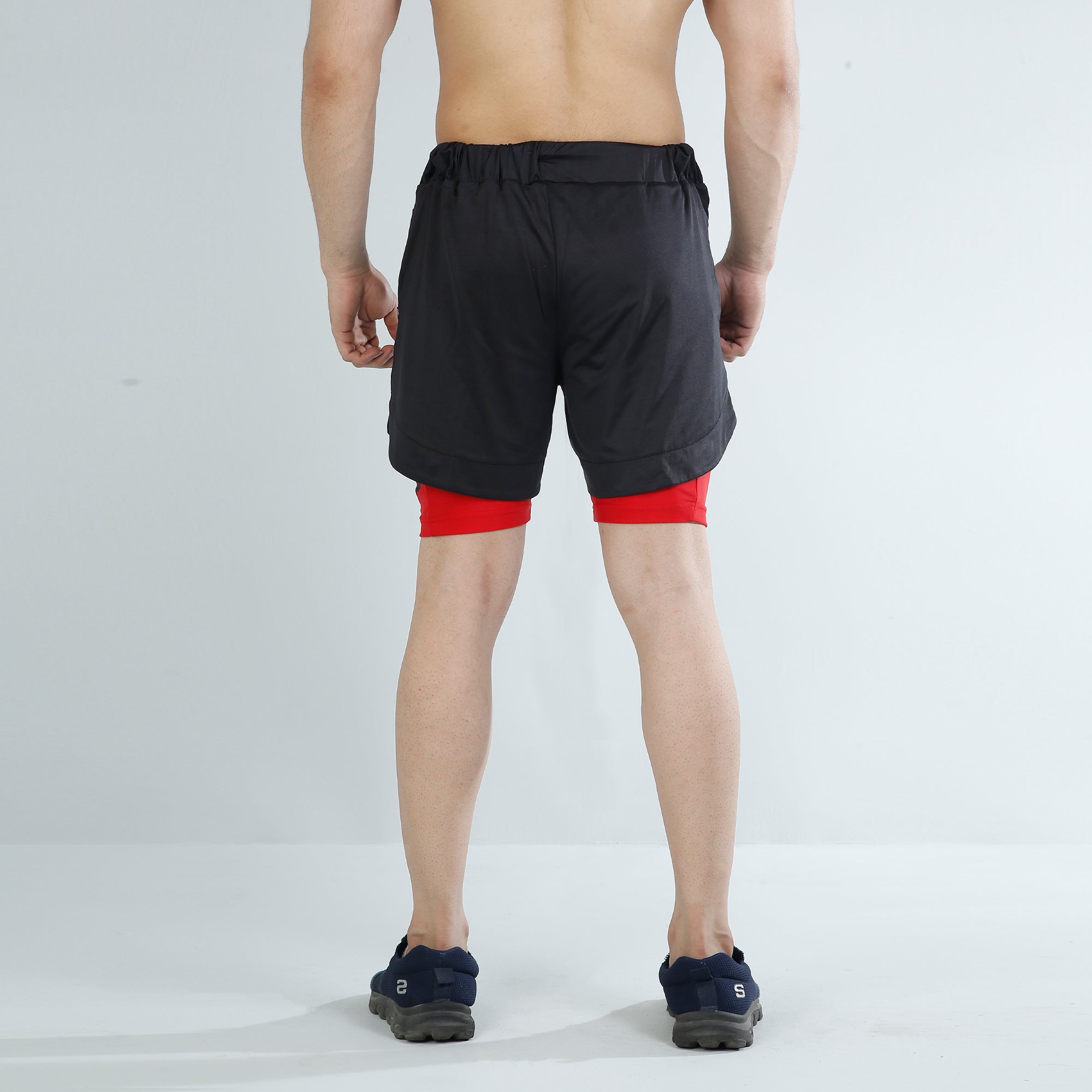 FIREOX Actifit Shorts , Black Red