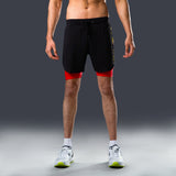 FIREOX ACTIFIT SHORTS, BLACK RED, D2, 2024