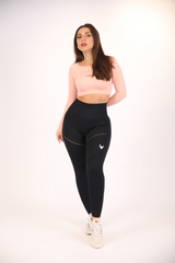 Fireox Crop Top Long Sleeve, Pink