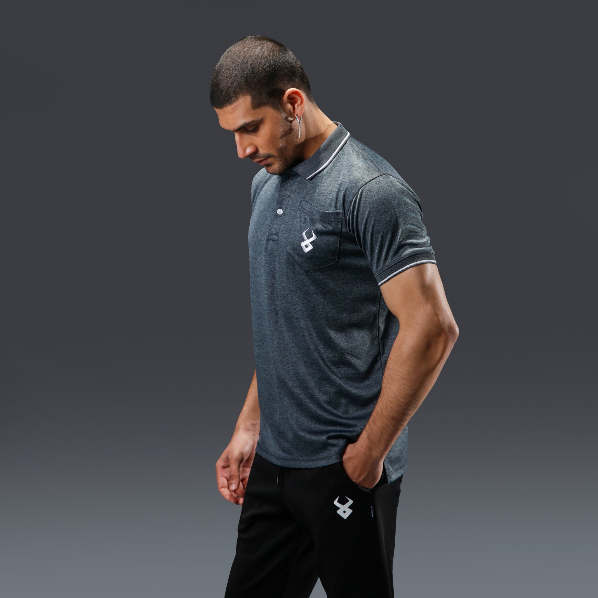 Fireox Activewear Polo, Dark Grey, 2024