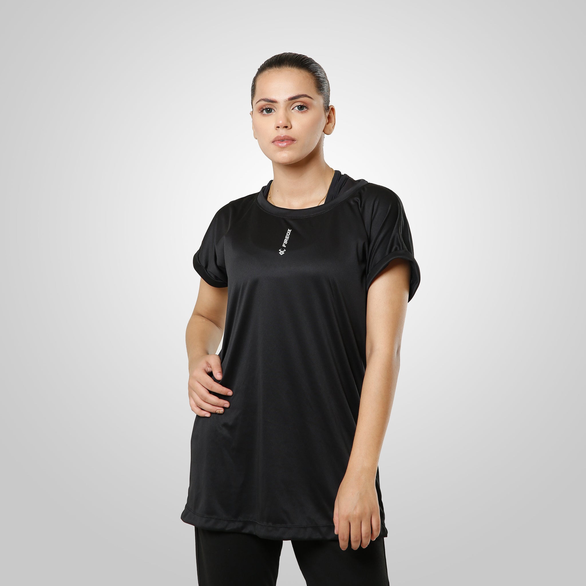 Fireox Hybrid Women T-Shirt, Black, 2023