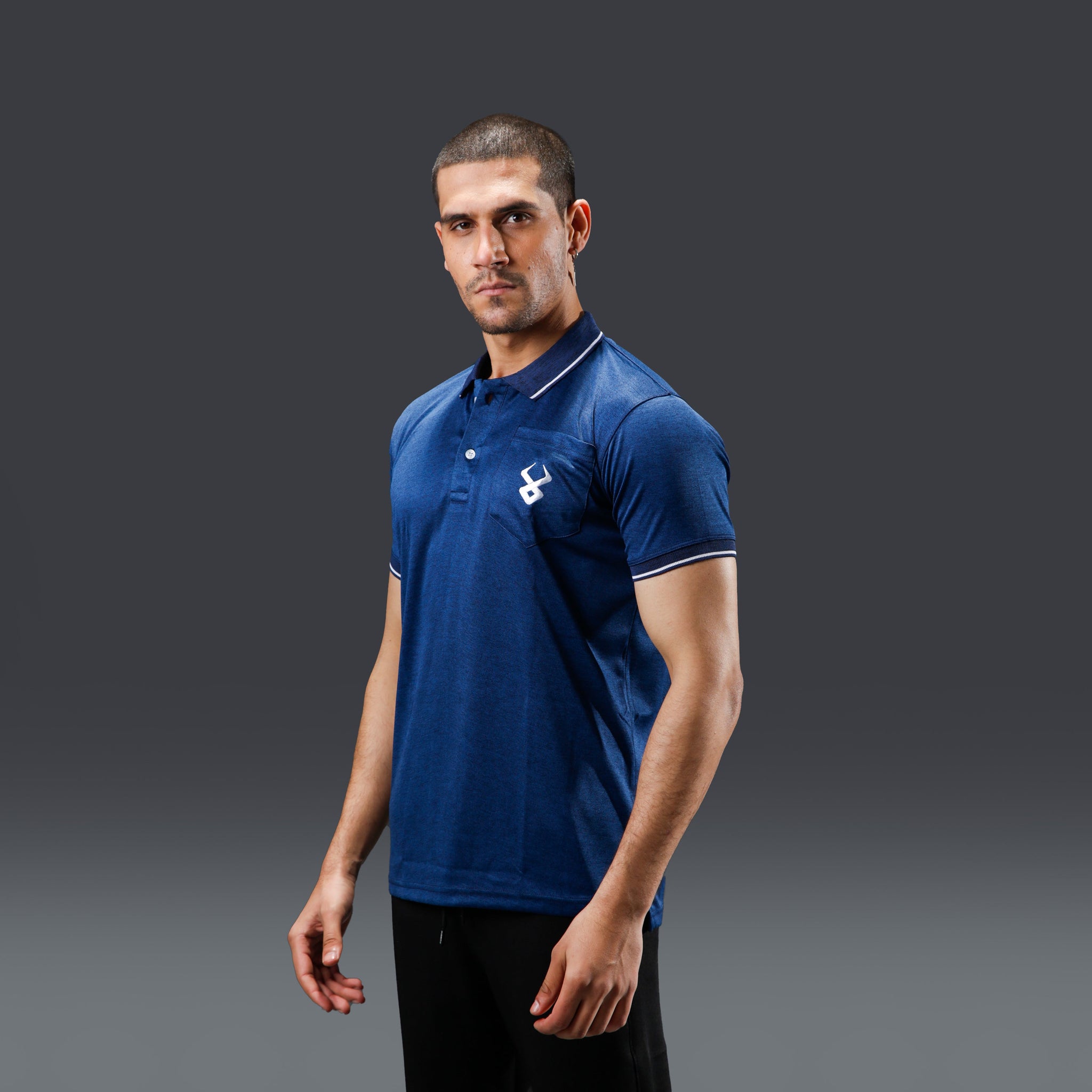 Fireox Activewear Polo, Navy Blue, 2024