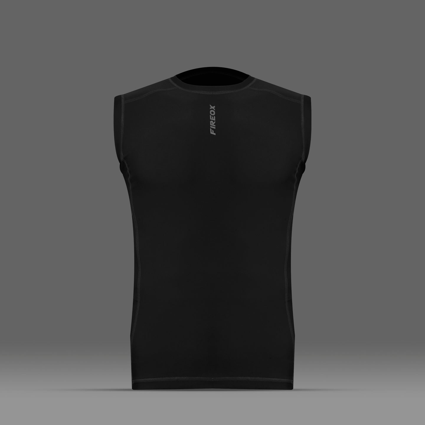 FIREOX Men’s Sleeveless Base Layer Shirt, Black