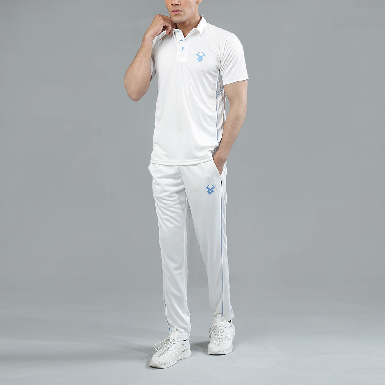 FIREOX Cricket Kit Half Sleeve , White Blue , 2022