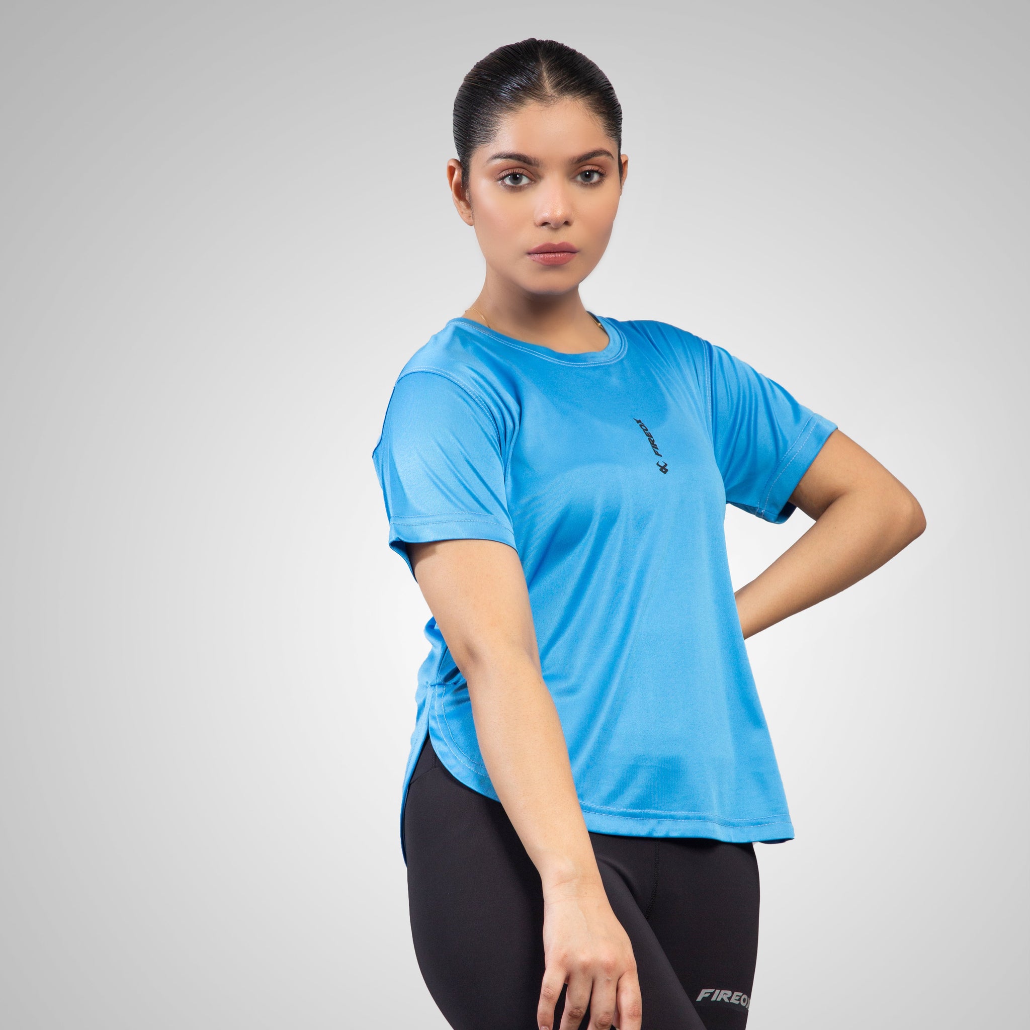 FIREOX Actifit Women T-Shirt, Sky Blue, 2022