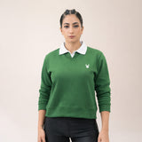 FIREOX Women Sweat Shirt, Green White, 2026