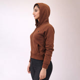 FIREOX Women Zipper Jacket, Brown, 2025