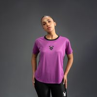 Fireox Women T-Shirt, Purple Black