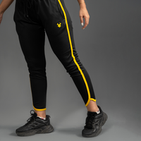 FIREOX Women Activewear Trouser, Black Yellow