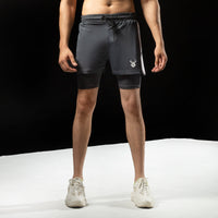 FIREOX Actifit Shorts, Grey White Panel, 2024