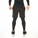 Fireox Mens Compression Shorts & Leggings, Black