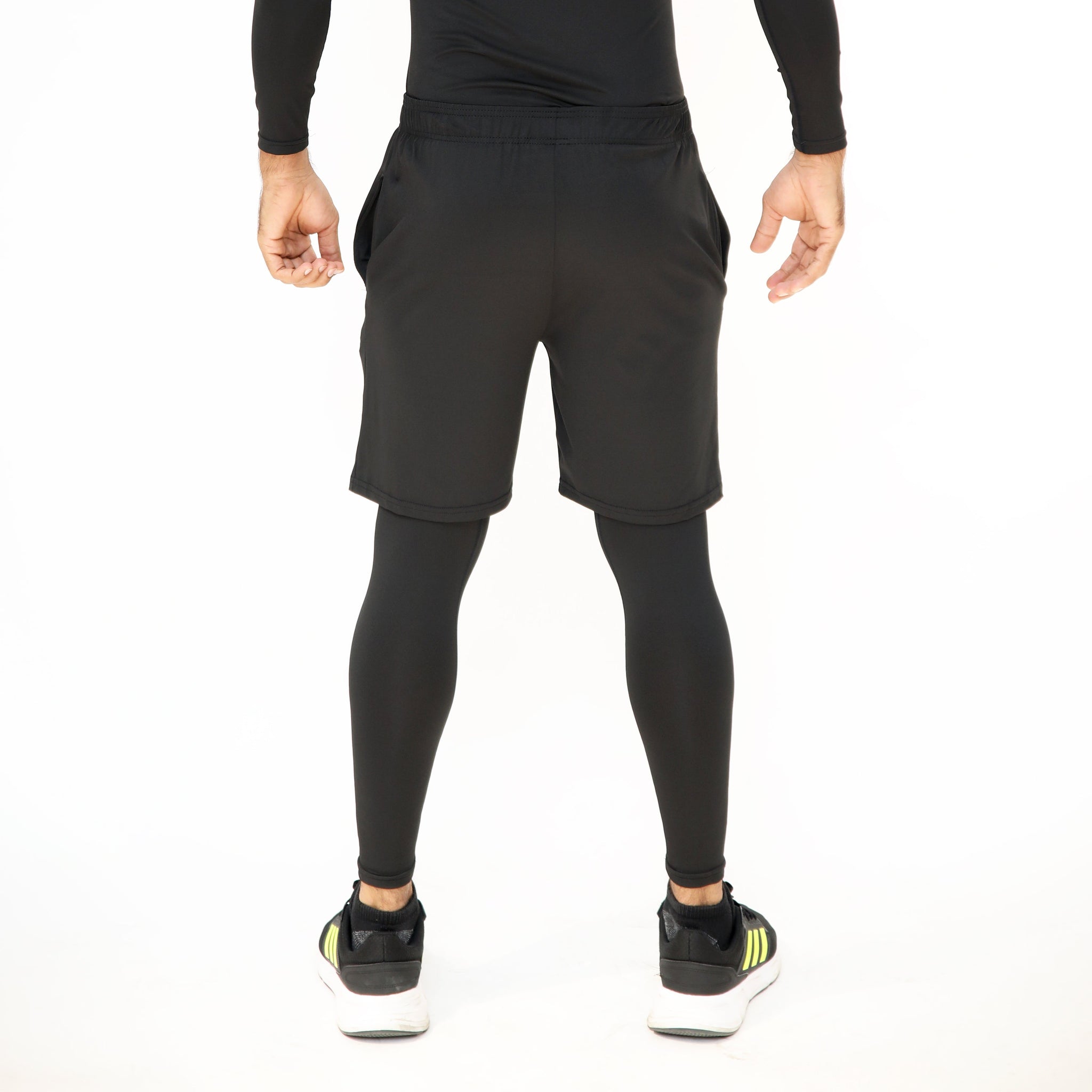 Fireox Mens Compression Shorts & Leggings, Black