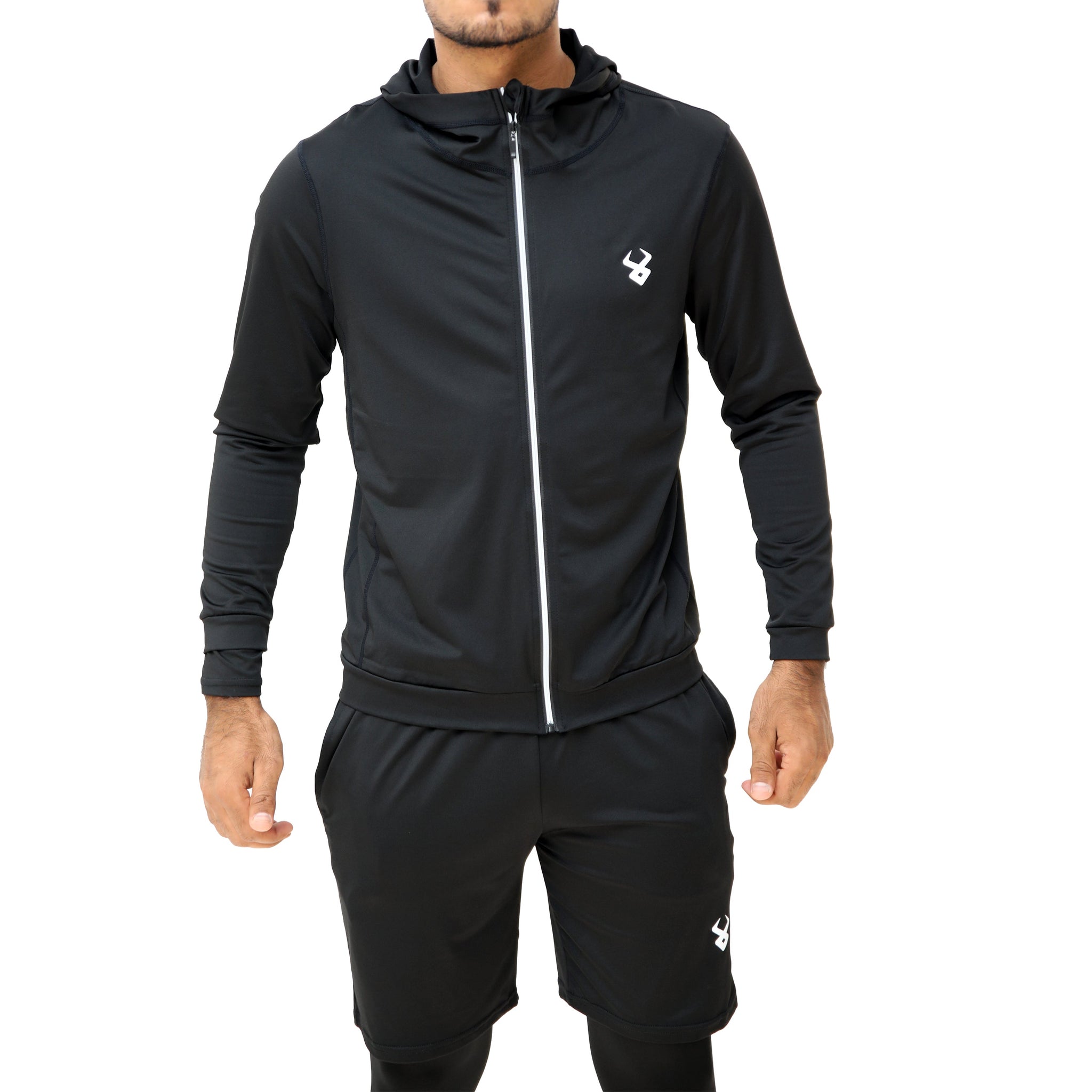 Fireox Mens Activewear Hoodie, Black