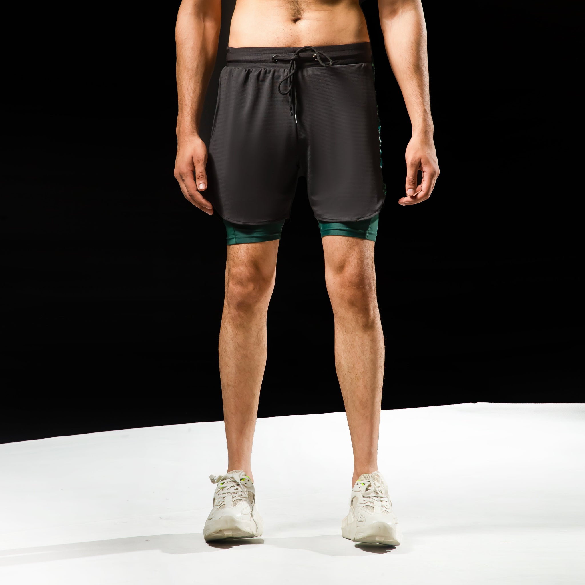 Fireox Unparalleled Actifit Shorts , Black Green