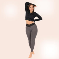 Fireox Crop Top Long Sleeve, Black