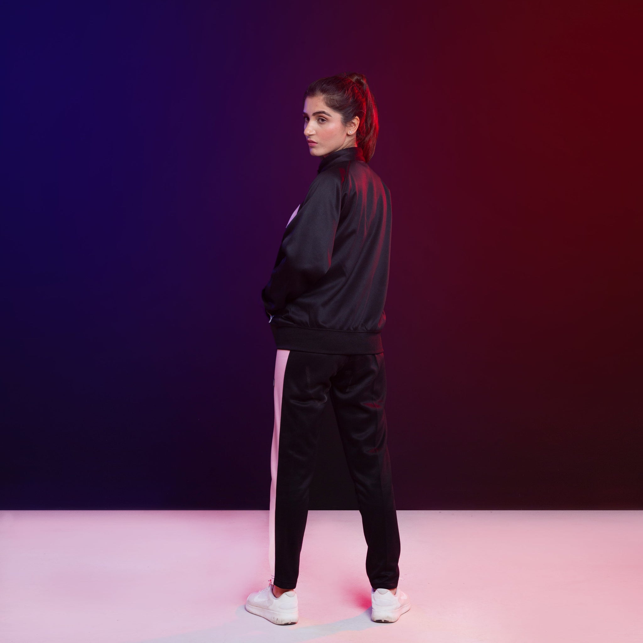 Fireox Women Tracksuit Black Pink, 2023