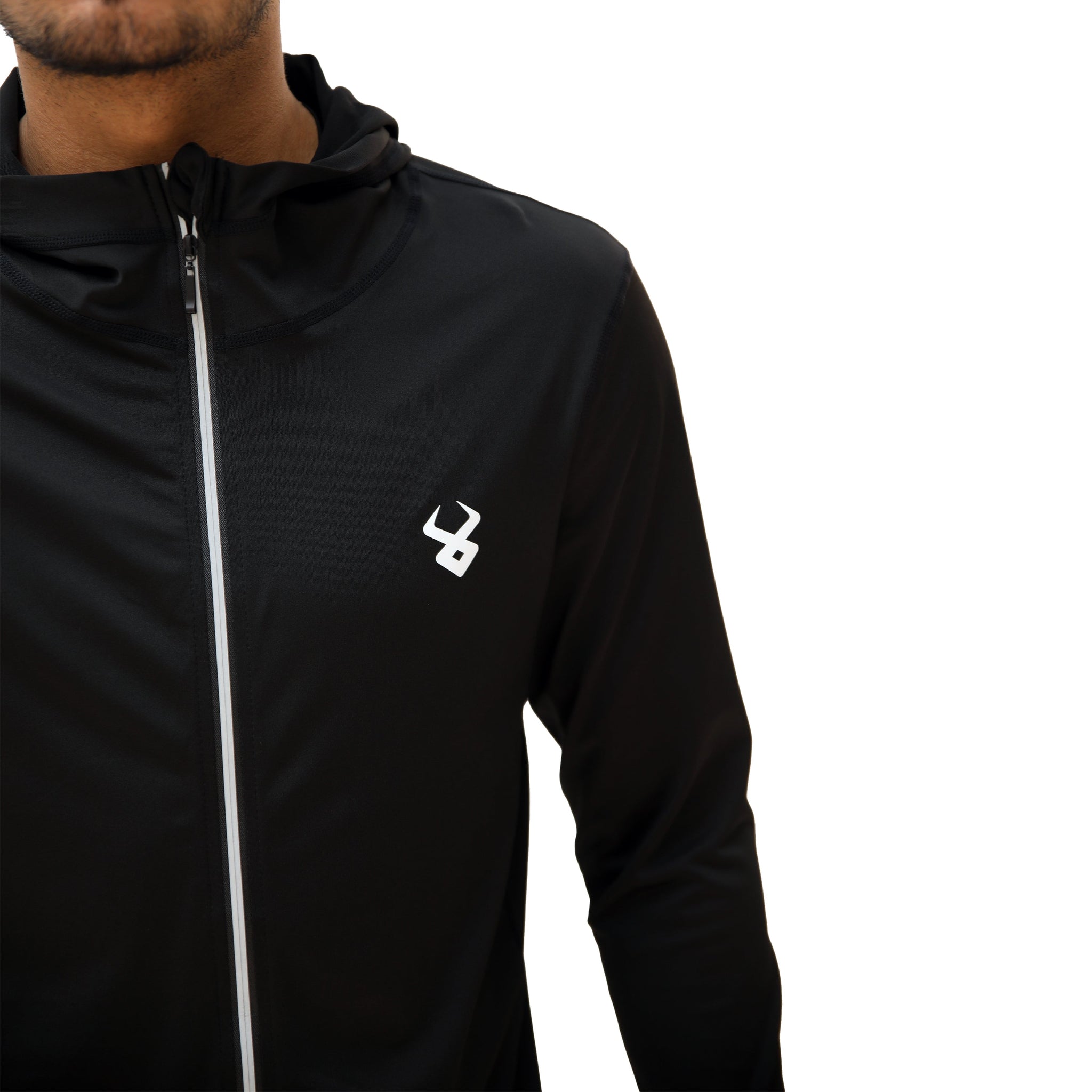 Fireox Mens Activewear Hoodie, Black