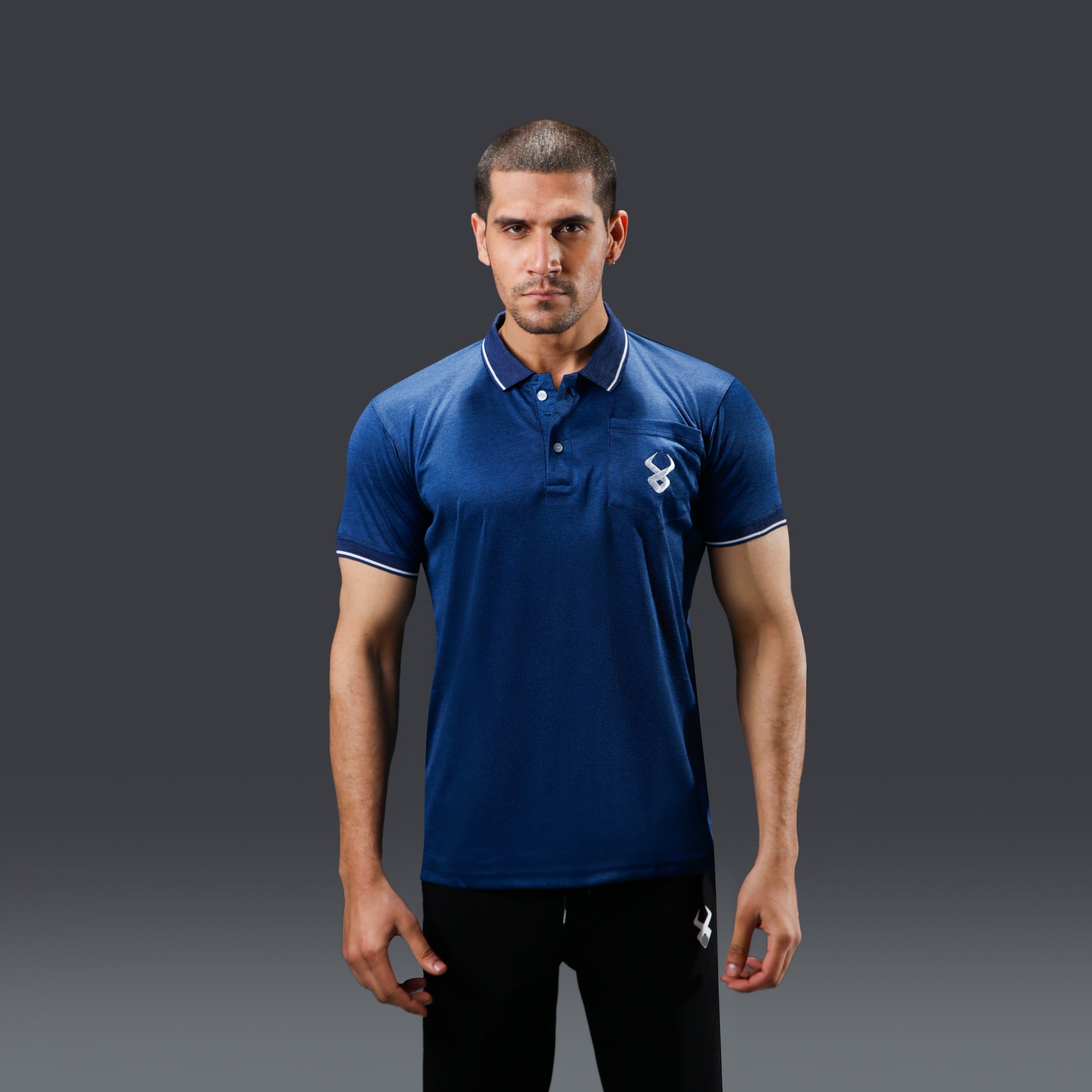 Fireox Activewear Polo, Navy Blue, 2024