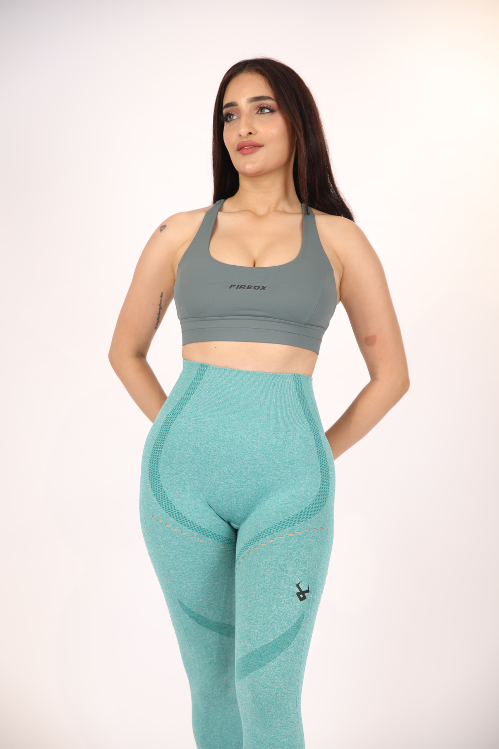 Fireox Yoga Pants, Cyan