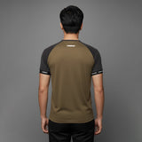 FIREOX Men’s Lycra Interlock Zip-up T-shirt, Olive, 2025