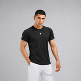 FIREOX Men’s Side Slit Hybrid T Shirt, Black, D1, 2026