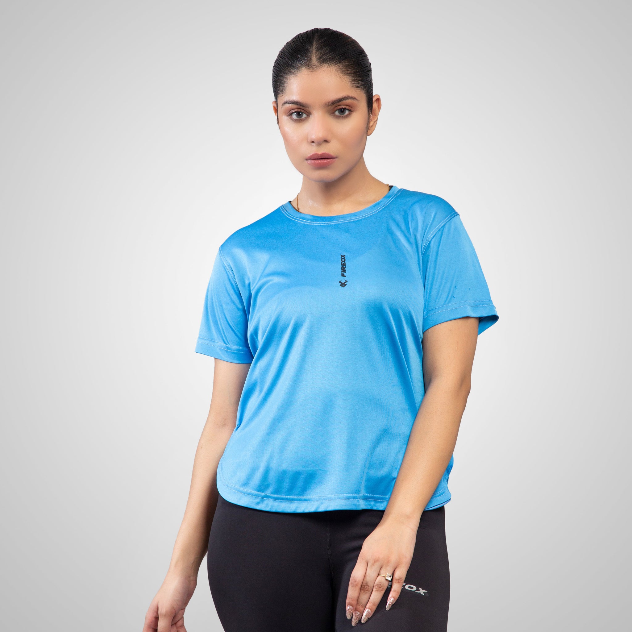 FIREOX Actifit Women T-Shirt, Sky Blue, 2022